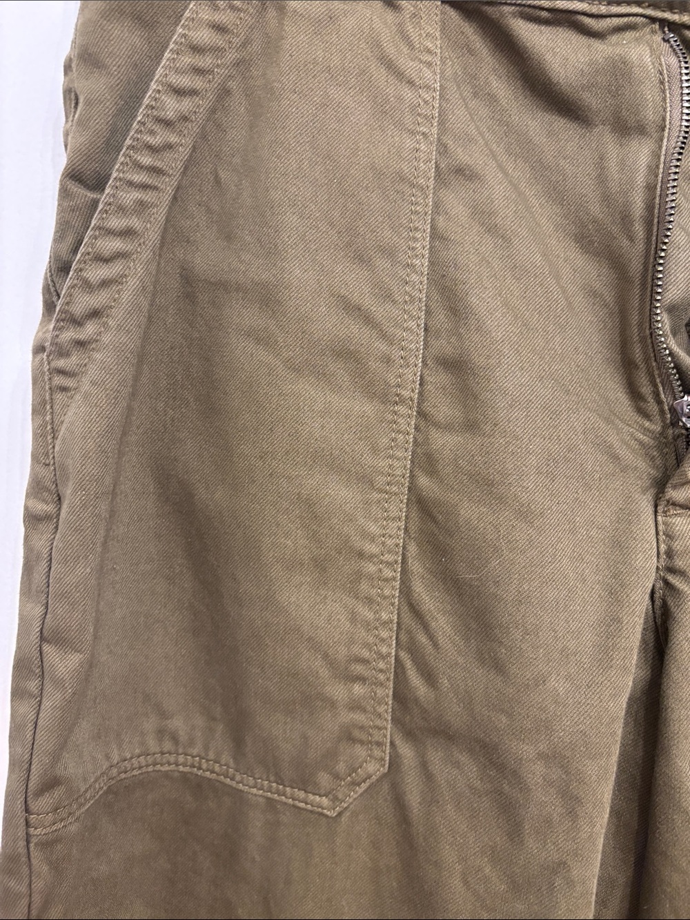 💐2 for $25 Straight-Leg Utility Jeans in Olive Green - Picture 4 of 7